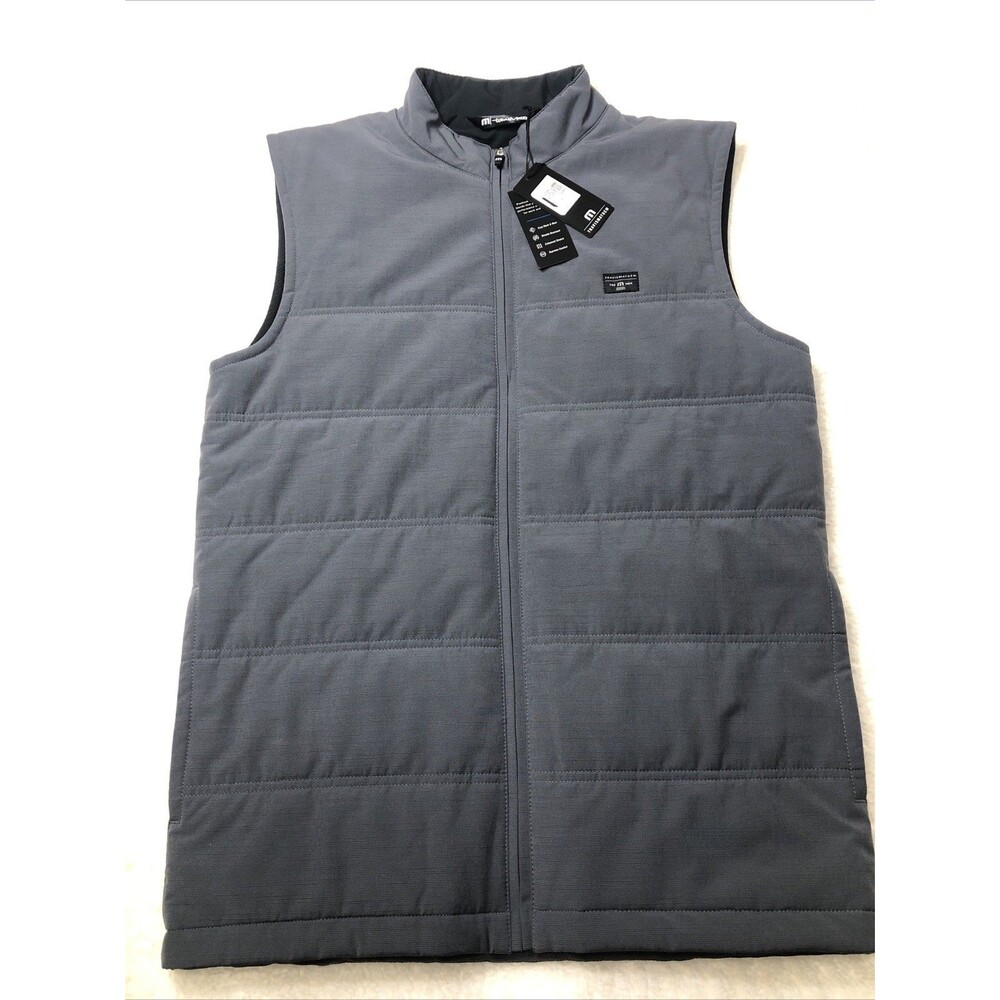 Travis Mathew Cold Heart 2.0 Vest Quilted Puffer Golf Grey NWT Men’s Med MSP$120